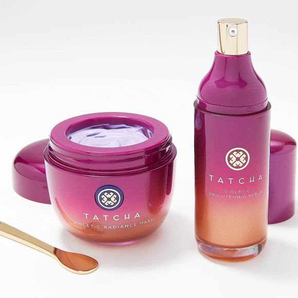 $56 Discount ✅TATCHA VIOLET C SET: Brightening Serum + Radiance Mask ✨NIB SEALED - Picture 4 of 15